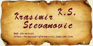 Krasimir Stevanović vizit kartica